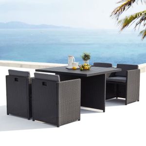 Salon De Jardin Encastrable 4 Places Achat Vente Pas Cher