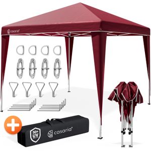 TONNELLE - BARNUM Tonnelle pliante Capri rouge - DEUBA - 3x3m - Stru