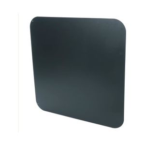 POÊLE À GRANULÉS - PELLETS Plaque de protection de sol 69 x 69 cm Noire Carrée Acier pour poêles Épaisseur 2 mm 8.5 kg