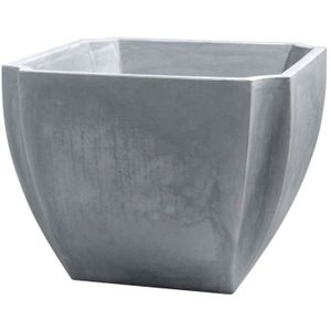 JARDINIÈRE - BAC A FLEUR EDA Bac à Arbustes PALMEA Carré 110 L - avec Roulettes - Double Paroi - Réserve d'Eau Intégrée - 70 x 70 x 55 cm - Gris