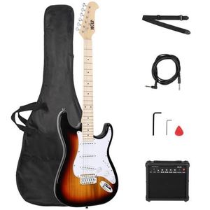 GUITARE FCH Pack Guitare électrique - Guitare électrique Kit Complet Amplificateur de 20 W