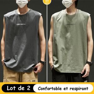 T-SHIRT MAILLOT DE SPORT Lot de 2 T-shirt sans manches pour hommes des spor