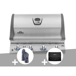 BARBECUE Barbecue à gaz encastrable - NAPOLEON LEX 485 - 5 brûleurs - Grilles WAVE™