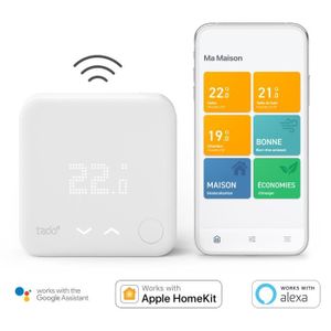 THERMOSTAT D'AMBIANCE tado° - Thermostat Connecté et Intelligent sans fils - Kit de démarrage V3+