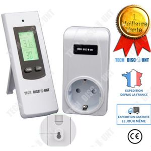 Prise intelligente SmartLife, Wi-Fi, Wattmètre, 3680 W, France/Type E  (CEE 7/6), -10-40 °C, AndroidT/IOS