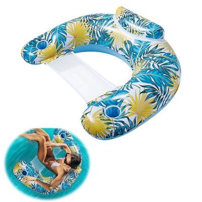 Hamac Gonflable Syiyunran Pour Piscine – Matelas Flottant En PVC Et Nylon, 4 Flotteurs, Taille 120x110 Cm – Détente Sur L'eau Pour Adulte, Plage Ou Lac