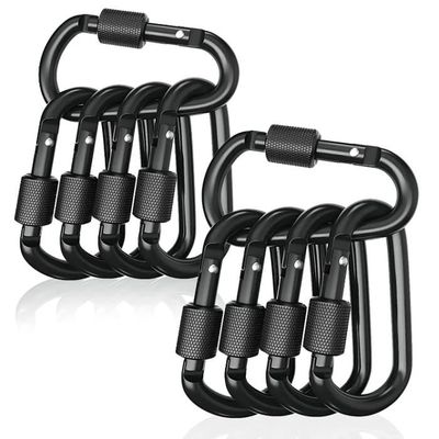 Lot De 5 Mousquetons Décapsuleurs En Alliage D'aluminium – Couleurs Assorties (rouge, Noir, Vert, Violet, Bleu) – Pour Camping, Rando, Porte-clés