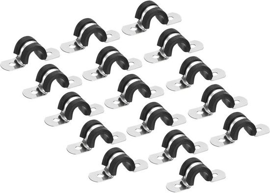 Uxcell EMT Lot De 20 Sangles De Tuyau à Un Trou En Acier Zingué Renforcé Pour Fixation De Tuyaux Sur Différentes Surfaces 15/162,6 Cm