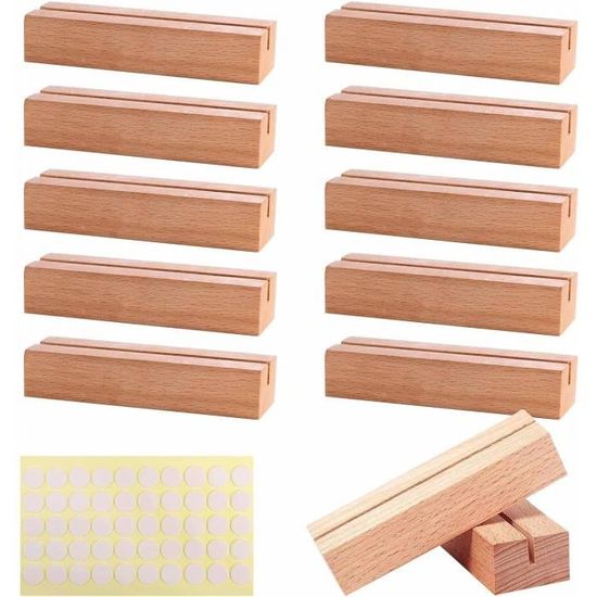 6 Pièces Porte Carte Bois - Titulaire Menu Mariage, Restaurants, Banquets Et Photos