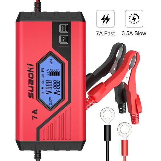 SUAOKI 7A 12V Chargeur de Batterie Intelligent Haut de Gamme