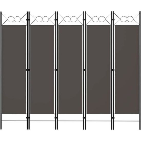 HENGMEI Paravent De Jardin 275 X 180 Cm Gris Foncé - Cloison Séparation Intérieur Extérieur, Brise-Vue Pliable Stable Avec Accessoires