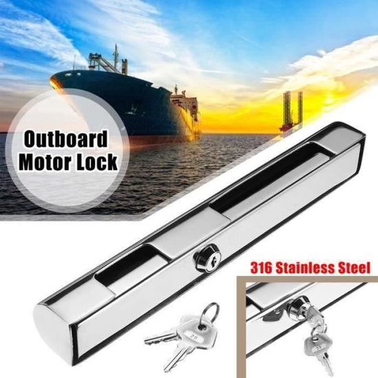 Serrure Moteur Hors-Bord Marin Ymiko Acier Inoxydable Avec 2 Clés - Sécurité Haute Performance