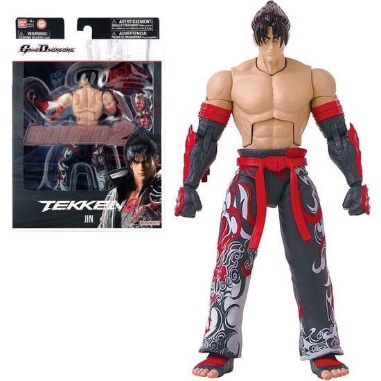 Figurine King Tekken 8 – 17 Cm – Bandai Game Dimensions – Articulée – Aura + Panneau Fight + Mains – Dès 3 Ans