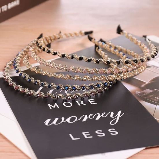 Lot De 3 Serre-têtes Strass Champagne - Bandeaux Scintillants Pour Mariage, Fête, Soirée - Femme Et Fille