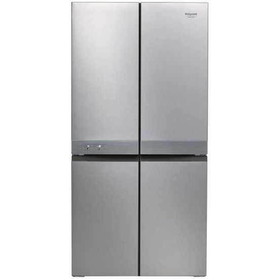 HOTPOINT HAQ9E1L - Réfrigérateur multiportes, 591 L (384 L + 207 L), 187,5 X 90,9 X 69,7 cm, Inox, , Total No Frost