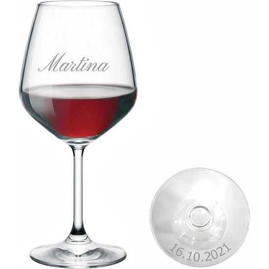 MASTERLASER3.0 Verre à Gin Tonic Personnalisé - Gravure Laser Nom, Initiales, Date - Idée Cadeau Unique