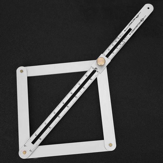 Goniomètre 4 Volets - Règle à Angle Ajustable 0-170° - Pour Menuiserie, Carrelage, Construction
