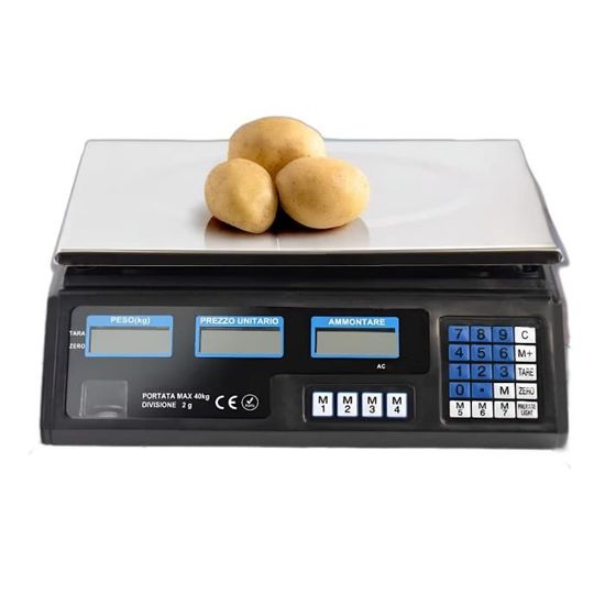 Balance Électronique Cuisine Numérique 40 Kg - Précision Professionnelle Avec Écran LCD