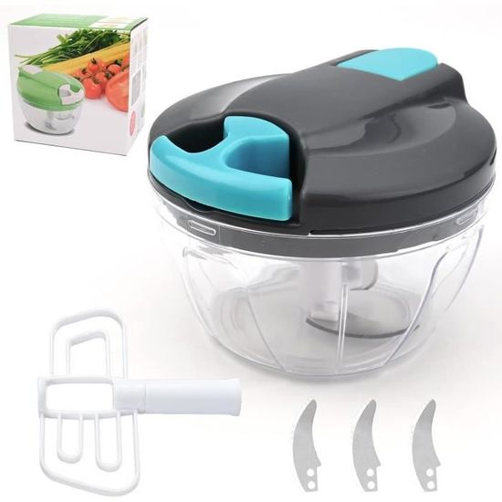 Hachoir à Oignons/légumes Manuel Avec Tirette - Lame Acier Inox 420, Capacité XL | Rouge
