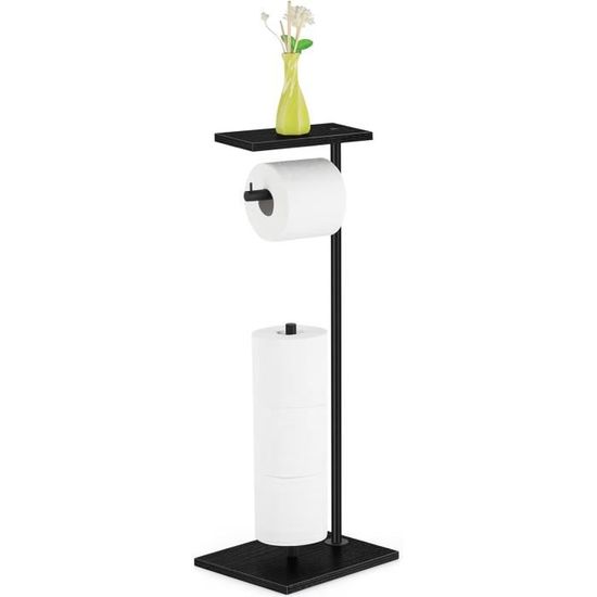 Porte-rouleau de papier toilette autonome pliable en acier inoxydable pour salle de bain, support anti-rouille, distributeur de rangement sur pied, peut contenir 5 rouleaux