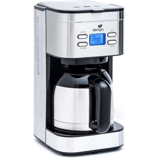 Cafetière Électrique Senya 1.2L Isotherme - Programmable Avec Sélecteur D'Arôme
