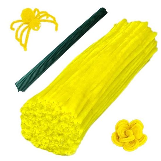 Lot De 60 Cure-pipes Orange - Chenille Souple Pour Décorations De Noël Et Activités Manuelles