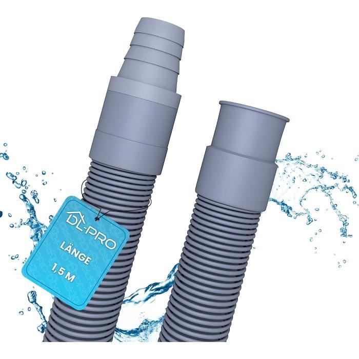 Tuyau De Vidange 10mm Pour Sèche-linge Midea, Haier, Siemens - Kit Extension 0.5m En PE+PT - Adaptateur Inclus - 5