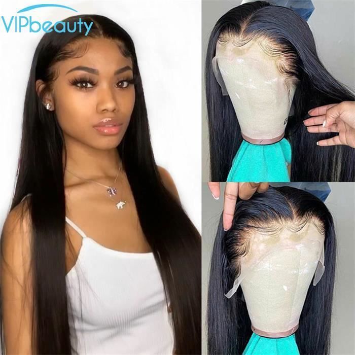 Perruque Pas Cher Cheveux Naturel Lisse Lace Frontale Pour Femme Naturelle 24 Pouces Lisse VIPbeauty hair