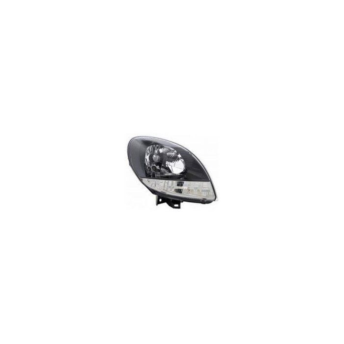 Phare avant gauche H4 noir Renault Kangoo 2003-2008 RA21368