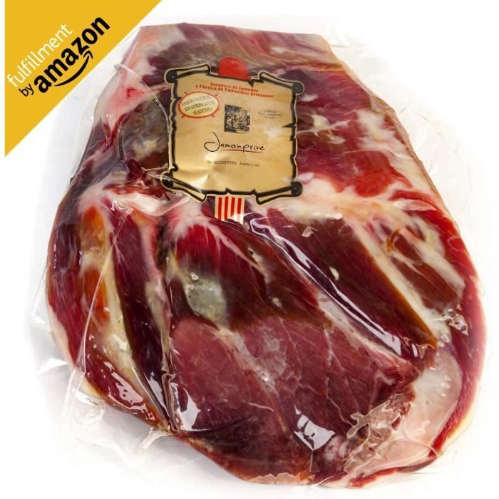 Jambon Serrano Espagnol (Épaule) Désossé et Poli env. 1 Kg - Jamon Naturel Elaboré avec du Sel de La Mer Méditerranée