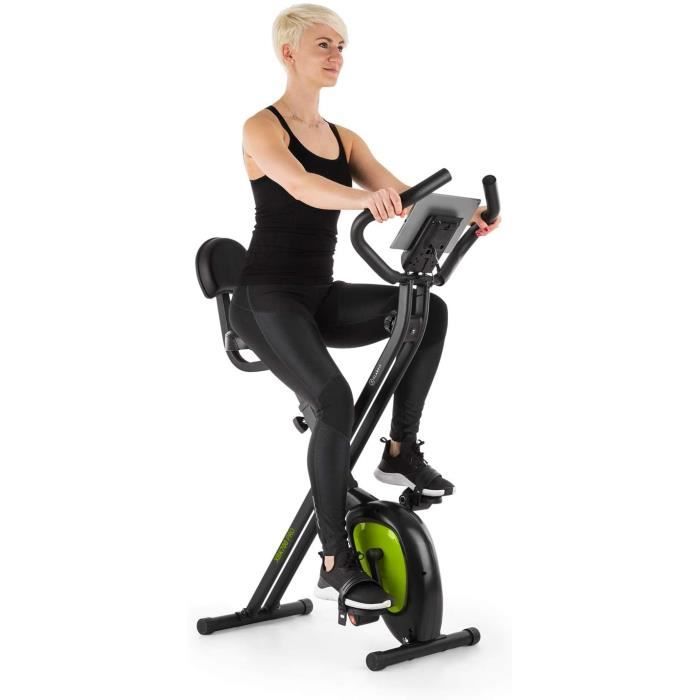 KLAR FIT X-Bike XBK700 Pro - Vélo d'appartement, Ordinateur d'entraînement, Cardiofréquencemètre, Assemblage Rapide, Résistance régl