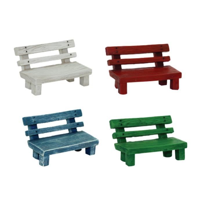 4 pièces tabouret en résine simulée mignon Miniature dessin animé banc champignon pieu modèle pour MINIATURE GARDEN - AEROGARDEN