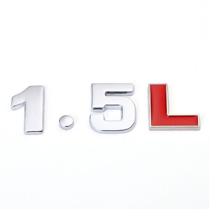 1.5L -Autocollant en métal 3D pour coffre arrière de voiture, 1.4, 1.5, 1.6, 1.8, 2.0, 2.2, 2.4, 2.5, 2.8, 3.0L, pour Audi A3, A4, A