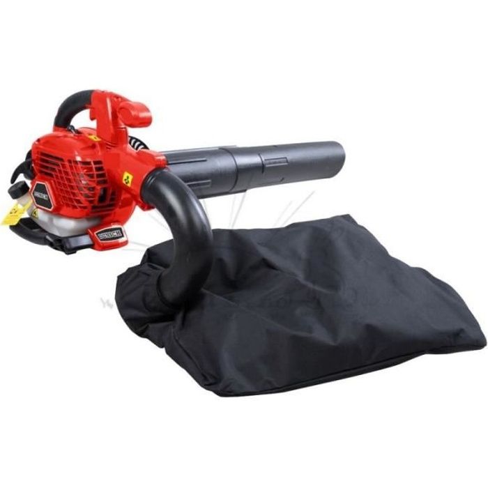 Aspirateur souffleur de feuilles thermique 25,4cc vitesse 252 km/h sac 45 litres dunsch 51254BV3