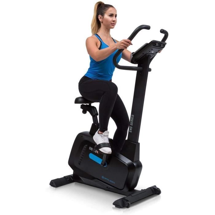 Evo Pro - Velo Cardio, Masse d'inertie 20kg, Bluetooth, Systeme freinage magnetique 32 Niveaux, Capteurs frequence Cardiaque -247