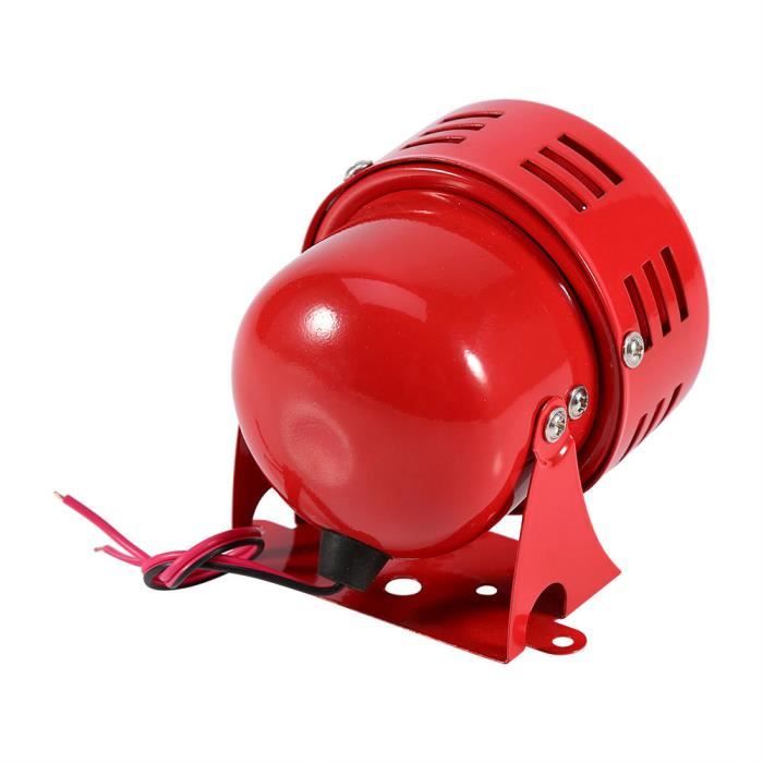 Drfeify 110DB 12V voiture électrique camion moto conduit raid aérien sirène klaxon alarme fort 50s rouge
