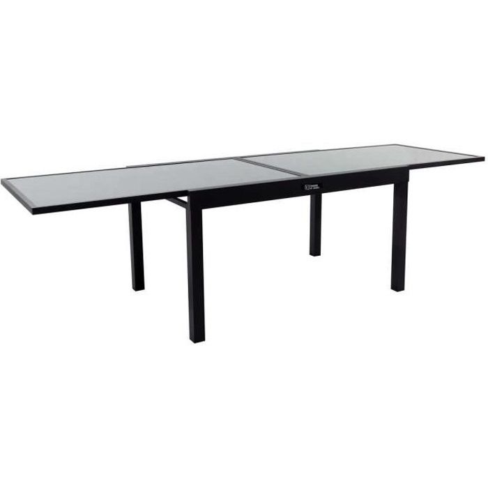 Table de jardin aluminium extensible -Porto 10- - Phoenix - Noir