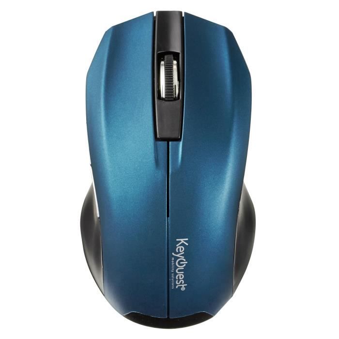 KEYOUEST Souris Expert sans fil - 5 boutons - 1000 DPI - bleue