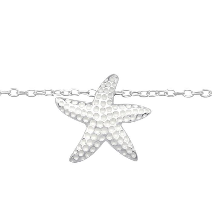Les Plaisirs de Stella Chevillere Chaine de Cheville en Argent 925-000 - Pendentif Etoile de Mer