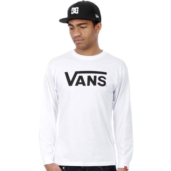 Tee shirt à manches longues Vans SP15 Classic Blanc-Noir