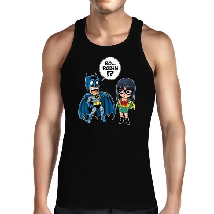 Débardeur Homme Manga - Parodie de Batman et Robin de One Piece - Une équipe de choc !! - Débardeurs Hommes - Haute Qualit? (831)