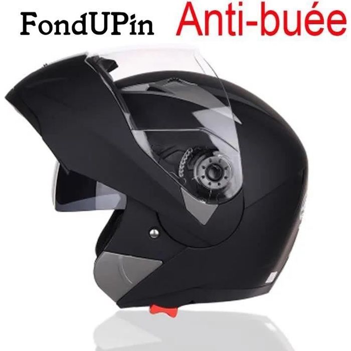 FONDUPIN-Casque de Moto de marque luxe Casque intégral Double lentille anti-buée Respirant Résistant à l'usure Haute qualité