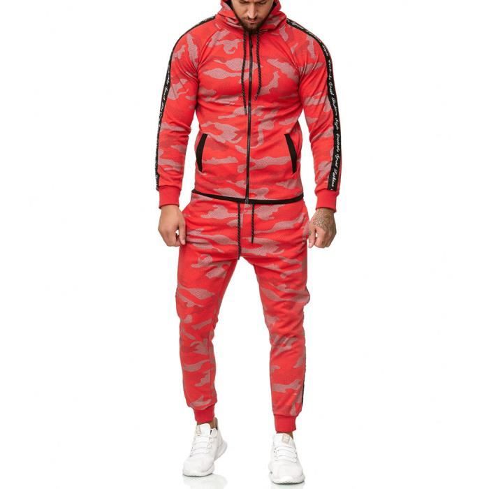 Survêtement homme camouflage Survêt 1011 rouge
