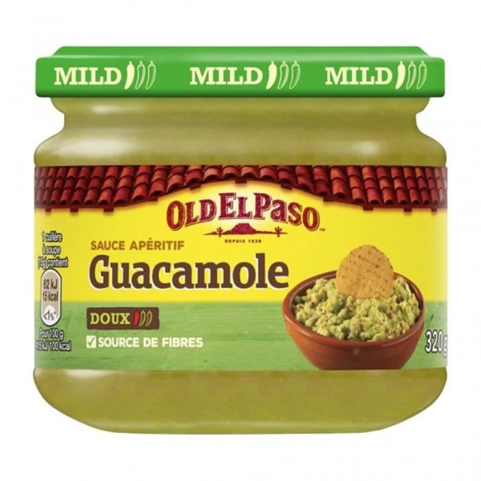 Old El Paso Sauce Apéritif Guacamole Doux 320g (lot de 4)