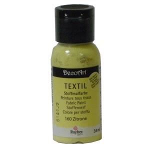Peinture textile citron 34ml Rayher
