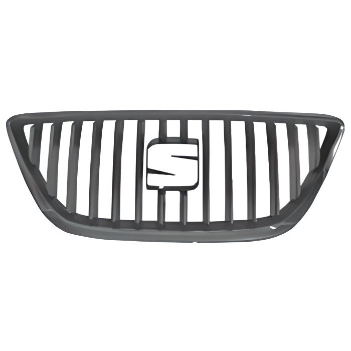 Grille calandre supérieure SEAT IBIZA IV phase 1, 2008-2012, noire, contour chromé, pare chocs avant.