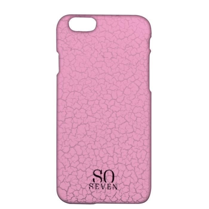 SO SEVEN Coque Graphic Pastel Craquelée Rose: Apple iPhone 6 / 6S / 7 / 8