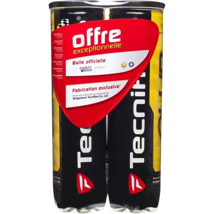 TECNIFIBRE Balle de tennis Bipack Club - Jaune