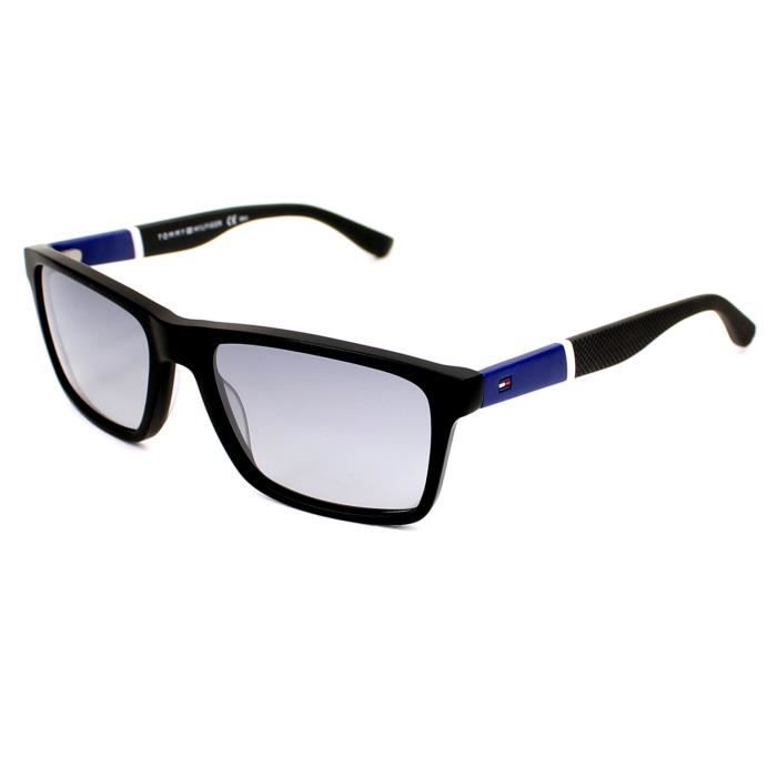 Lunettes de soleil Tommy Hilfiger TH 1405-S -FMVIC Noir mat - Bleu