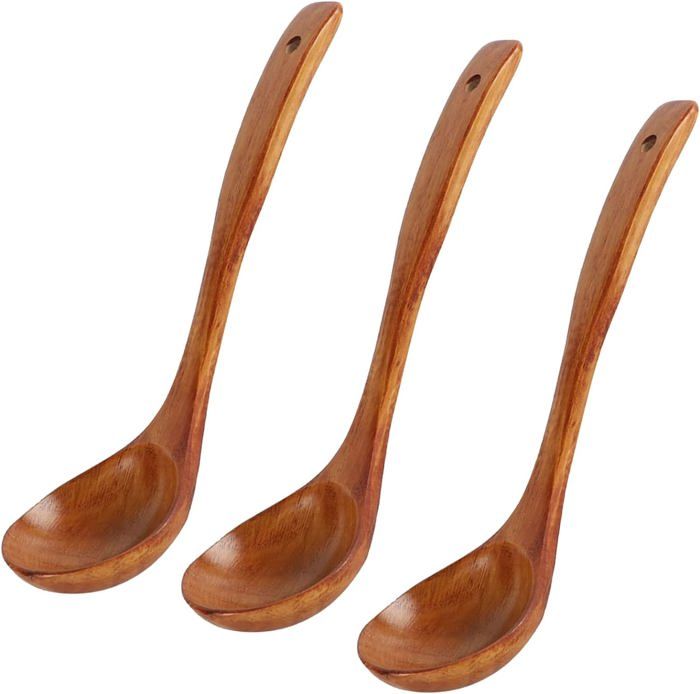 Cuillère à Riz En Bois – Shamoji Inomata, Design Naturel Avec Trou De Suspension – Pour Servir Riz, Purée, Ustensile De Cuisine écologique